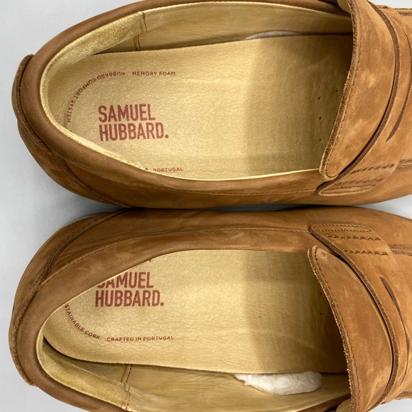 Samuel Hubbard Men's 9.5 Tailored Traveler Penny Loafer Brown Nubuck Leather - Picture 6 of 9